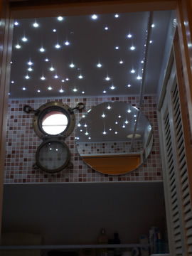 Main 
cabin bathroom LED ceiling, picture thanks to Alan Arnold 2010 Main cabin 
bathroom LED ceiling, picture thanks to Alan Arnold 2010